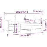  Trosjed s ukrasnim jastucima crni 180 cm baršunasti | Eponuda.com