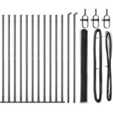 vidaXL Ograjni set Komplet 2 Siva Prašno lakirano jeklo 25 x 1,5 m | Shoptok.si