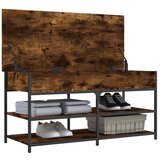  Klupa za cipele boja dimljenog hrasta 100x42,5x50 cm drvena | Eponuda.ba