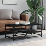  Stolić za kavu crni 100 x 49 x 40 cm od konstruiranog drva | shoptok.hr