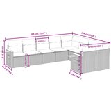  9-dijelni set vrtnih sofa od poliratana s jastucima sivi | shoptok.hr