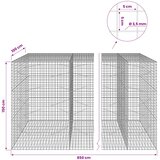  Gabion s žicom debljine 3,5 mm i mrežom 5x5 cm 850x100x150 cm | shoptok.hr