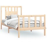The Living Store Posteljni okvir z vzglavjem trdna borovina 90x200 cm - Posteljni Okvir, (21523438) | Shoptok.si