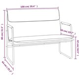  Klupa svjetlosiva 100 x 64 x 80 cm od tkanine | shoptok.hr