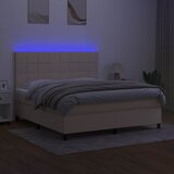 box spring s madracem LED krem 160x200 cm od tkanine | shoptok.hr