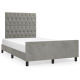 Furnova Posteljni okvir brez vzmetnico siv 120x190 cm žamet, (21934211) | Shoptok.si