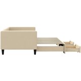  Dnevni krevet na razvlačenje s ladicama krem 90x200 cm tkanina | shoptok.hr