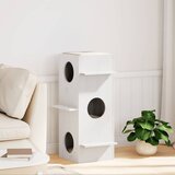  Kuća za mačke bijela 43x43x90 cm od masivne borovine | shoptok.hr