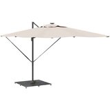 vidaXL Podstavek za senčnik Temno siva 100 x 100 x 4 cm Jeklo | Shoptok.si
