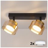 Brilagi LED RGB prigušiva ugradna spot svetiljka AURA LUX 2xGX53/14W/230V Wi-Fi Tuya crna/zlatna Cene