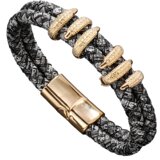 IZMAEL Muška Narukvica HA-33327 - Siva/Zlatna | shoptok.hr