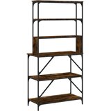  Pekarski stalak sa 6 razina dimljenog hrasta 90x40x180cm drveni | shoptok.hr