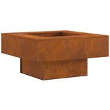 vidaXL Corten čelik 80 x 80 x 40 cm Izdržljivo Ognjište Četvrtasto | shoptok.hr