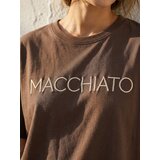 Sinsay Pamučna majica s izvezenim tekstom "Macchiato" | shoptok.hr