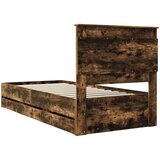 Krevetna konstrukcija s ladicama Dimljeni hrast 90 x 190 cm | shoptok.hr
