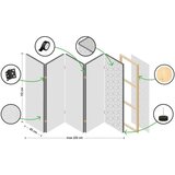 Artgeist PARAVAN 225/172/3 cm bela, pink Slike