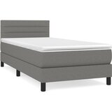  Krevet s oprugama i madracem tamnosivi 90 x 190 cm od tkanine | shoptok.hr