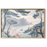  Plakat - Blue Coast in Delicate Colors 60x40 Zlatni okvir | shoptok.hr
