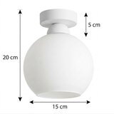 Brilagi LED plafonsko svetlo RETRO GLASS 1xE27/60W/230V prečnik 15 cm belo | Eponuda.com