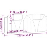 Jastuk za uzglavlje Viana bijeli 120 cm od umjetne kože | shoptok.hr