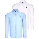 Dewberry DUO SET G725 MEN'S SHIRT-WHITE-BLUE Cijene