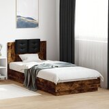 Furnova Posteljni okvir z vzglavjem dimljen hrast 100x200 cm inž. les, (21941349) Cene