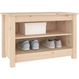 vidaXL Klupa za cipele 70 x 38 x 45,5 cm od masivne borovine | shoptok.hr