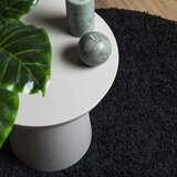  Čupavi moderni tepih s visokim vlaknima crni Ø 120 cm | shoptok.hr