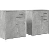 Maison Chic Komoda - Predalnik 2 kosa betonsko siva 60x31x70 cm inženirski les, (21720572) | Shoptok.si