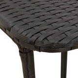  Sklopivi vrtni stol crni 90x51x75 cm poli ratan - Crna 1 | shoptok.hr