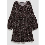 Marisse Black Dress With Puffed Sleeves And A Flared Bottom | shoptok.hr