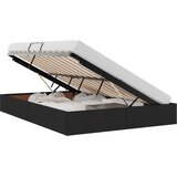  Otomanski krevet s pohranom Crna 140 x 190 cm tkanina | shoptok.hr
