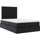  Krevet s prostorom za pohranu s LED-om Crna 120 x 190 cm | shoptok.hr