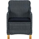  7-dijelni vrtni blagovaonski set tamnosivi | shoptok.hr