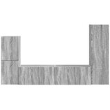  Komplet TV omaric 4 pcs Siva Sonoma Konstruiran les - - Siva - 67.7 - 30 x 31 x 100 cm - 2025-vidaXL-Uvoz_2 | Shoptok.si