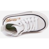 Boto Children's High Sneakers With Golden Decoration White Elvena | Shoptok.si