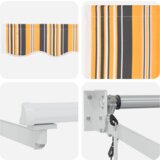vidaXL Automatska uvlačiva tenda višebojna pruga 400x300 cm | shoptok.hr