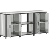  Kuhinjski set za pohranu 3 pcs Srebrna 180 x 50 x 92 cm | shoptok.hr