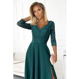 Numoco Elegant long dress with lace neckline | Shoptok.si
