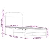  Okvir kreveta bez madraca smeđa boja hrasta 107x203 cm drveni | shoptok.hr