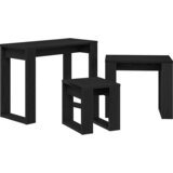  Set stolića 3 pcs Crni hrast Konstruirano drvo | Eponuda.com
