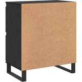 vidaXL Strani šal Črna 60 x 35 x 70 cm Konstruiran les | Shoptok.si