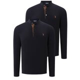 Dewberry DUO SET V4009 MENS SWEATSHIRT-BLACK-BLACK Cijene