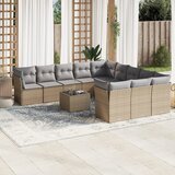 Maison Chic Seti vrtnega pohištva - Vrtna garnitura - Vrtni pohištvo set 12-delna z blazinami bež poli ratan, (21817661) | Shoptok.si