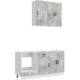  Kuhinjska jedinica LUCCA 5 pcs Betonska siva Konstruirano drvo | shoptok.hr