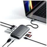 Satechi Aluminium USB4 Multiport Adapter 8K HDMI, 1x8K HDMI/30Hz, USB-C PD 100W, Ethernet, 2xUSB-A 3.2, 1xUSB-A 2.0, mikrofon | Shoptok.si