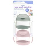 Ubbi set 2 posodic za prigrizke sage & blush pink | Shoptok.si