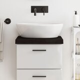  Kupaonska radna ploča tamnosmeđa 40x30x(2-6) cm tretirano drvo | shoptok.hr