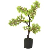 vidaXL Umetni bonsaj cipresa z loncem 60 cm zelene barve | Shoptok.si