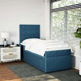 Box spring krevet s madracem tamnoplavi 80 x 200 cm baršunasti | shoptok.hr